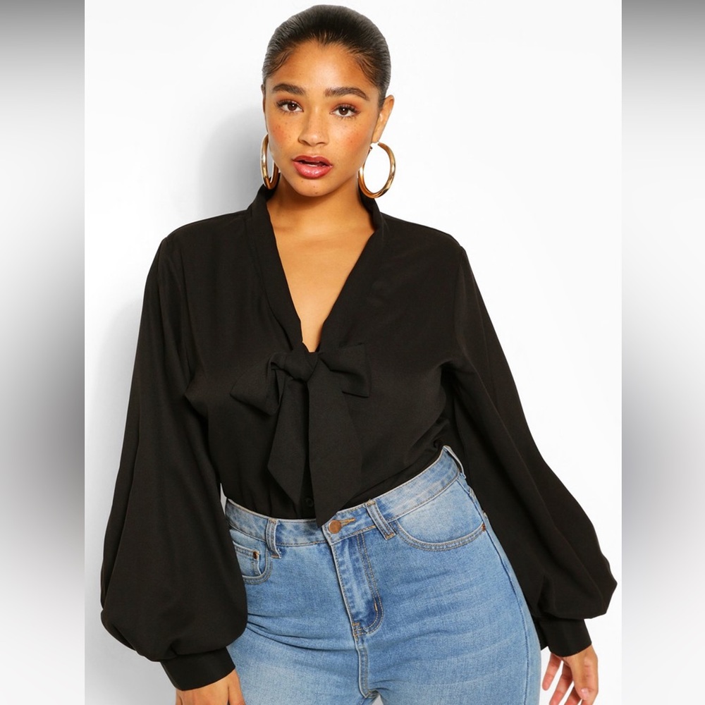 BOOHOO PUSSYBOW BLOUSE